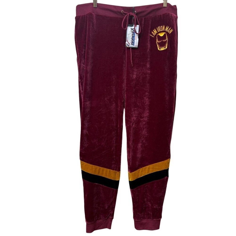 Universe Marvel Velour Joggers Plus Size 2X Avengers: Endgame I Am Iron Man NEW